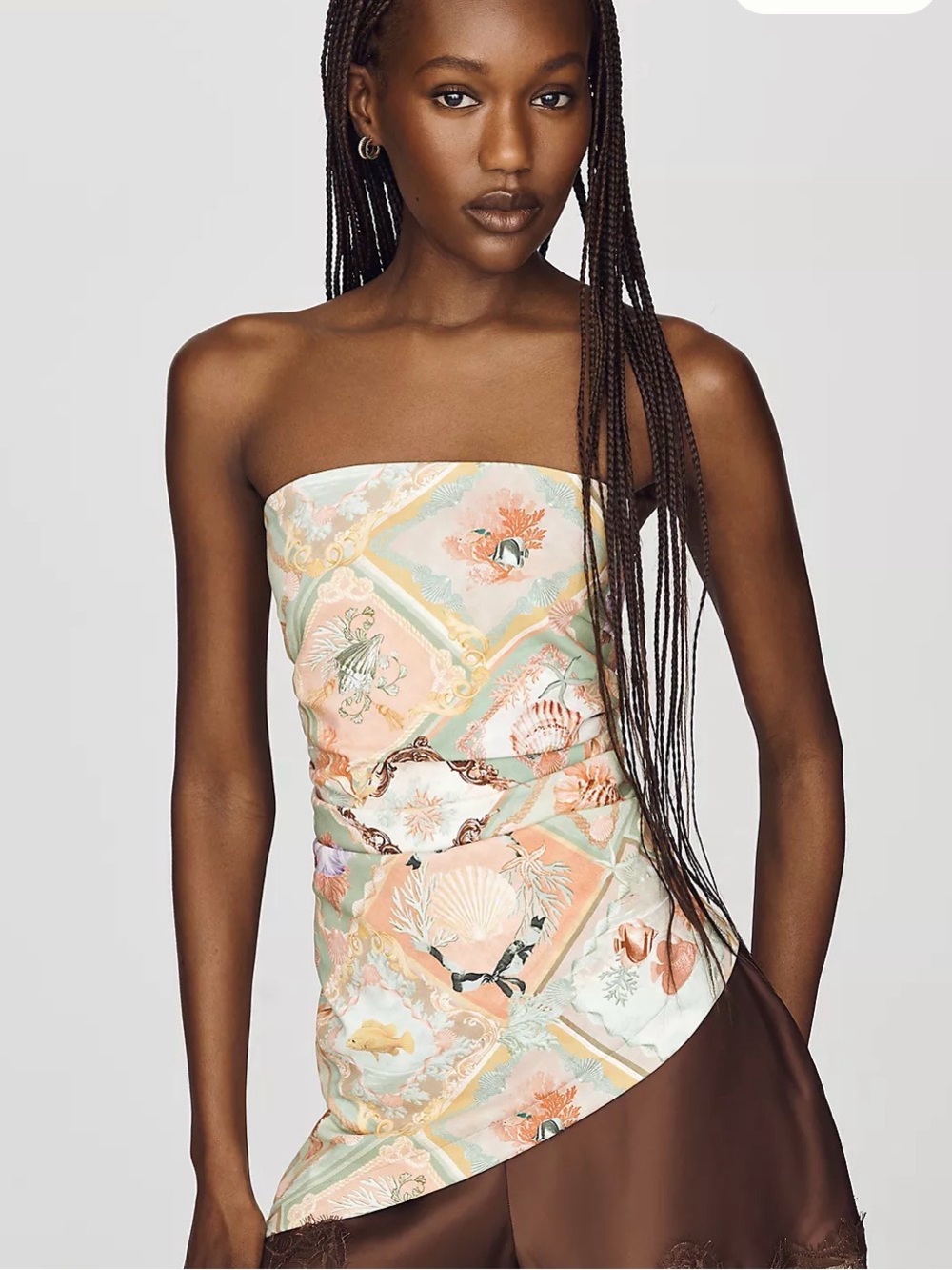 Anthropologie Maeve Asymmetrical Tube Top-LARGE